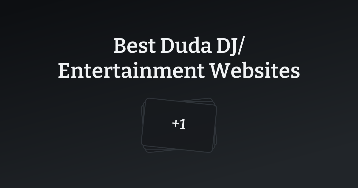 Best Duda DJ/Entertainment Websites with count