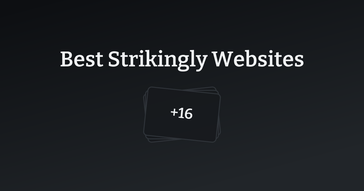 Best Strikingly Websites with count