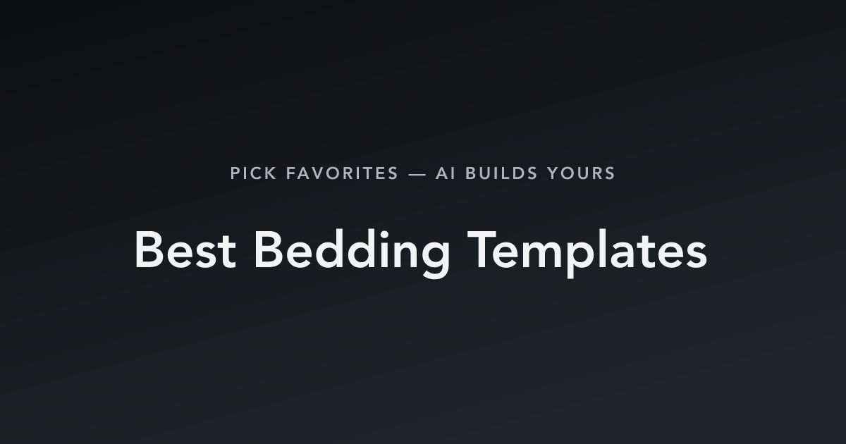Best Bedding Templates with count