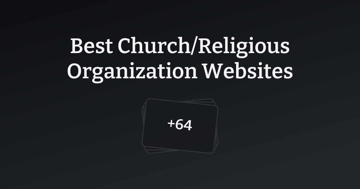 Best Church/Religious Organization Websites with count