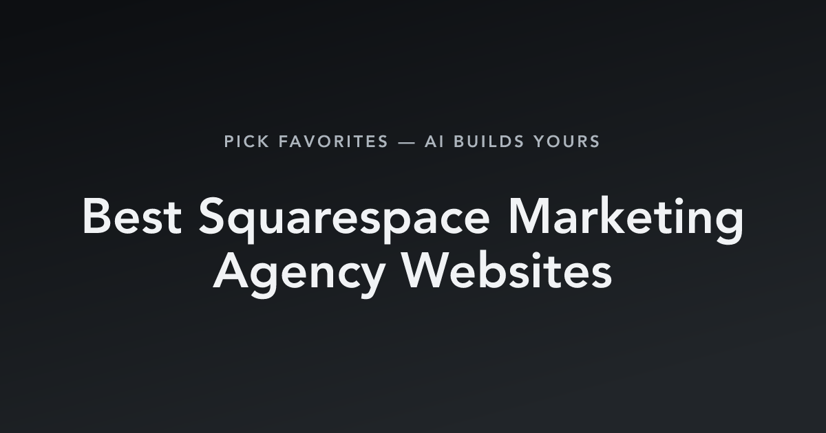 Best Squarespace Marketing Agency Websites with count