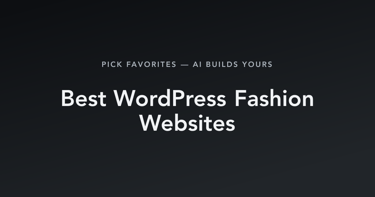 Best WordPress Fashion Websites with count