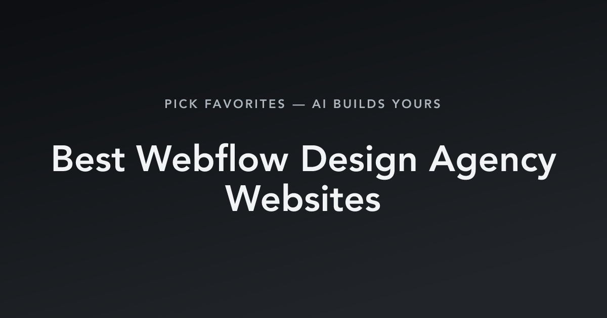 Best Webflow Design Agency Websites with count