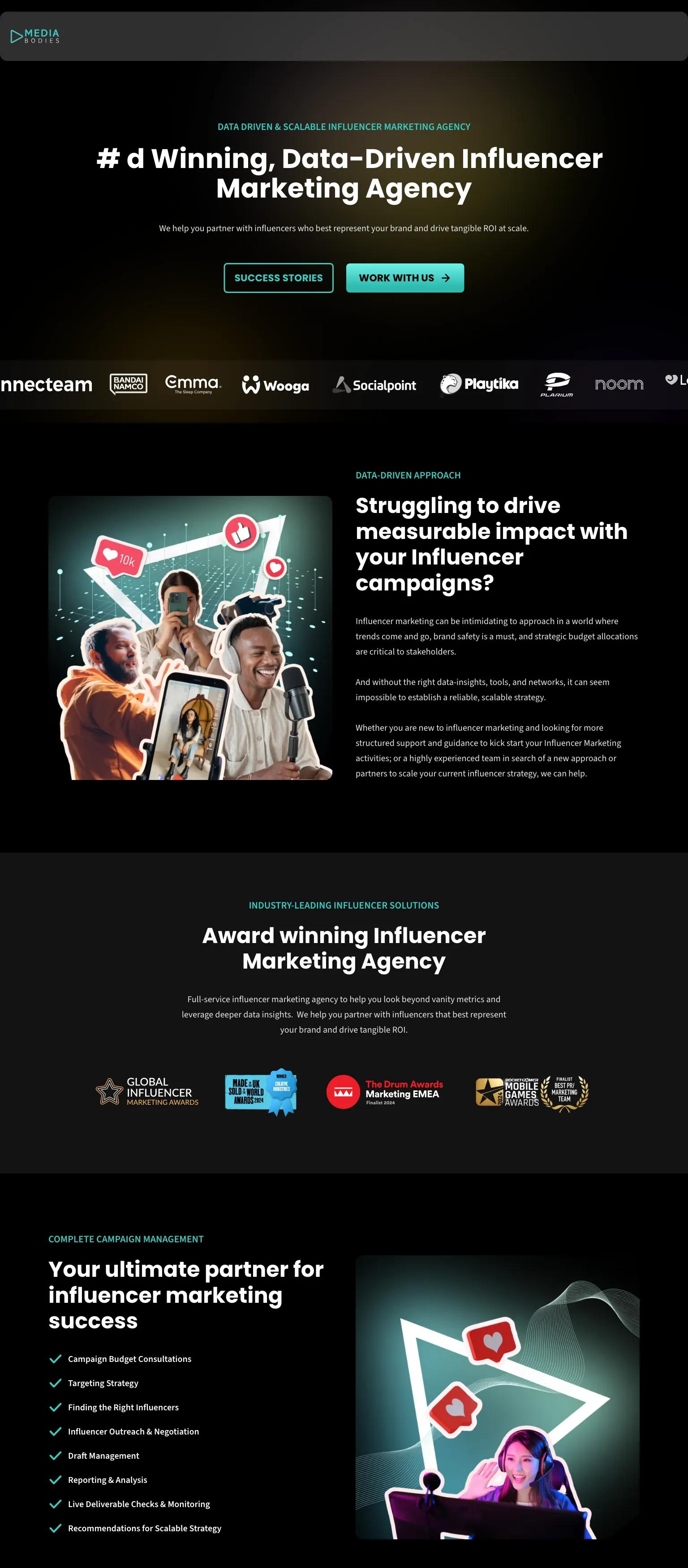 Mediabodies screenshot