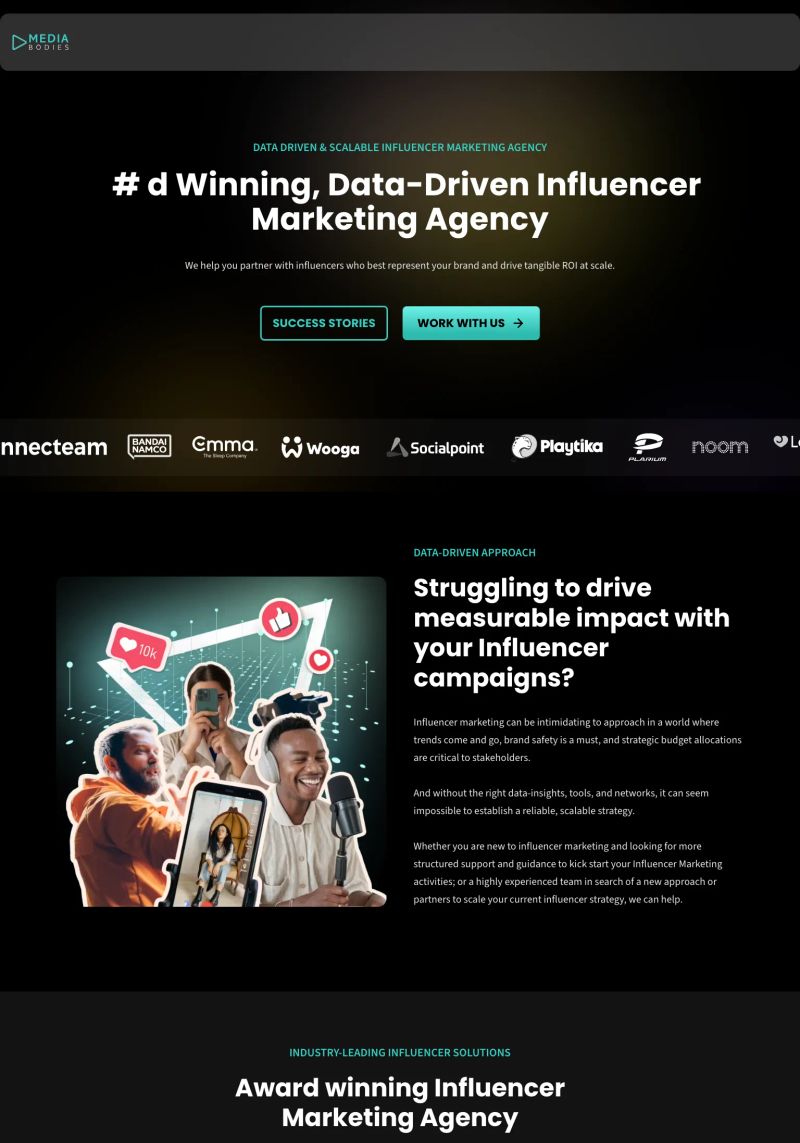 Mediabodies screenshot