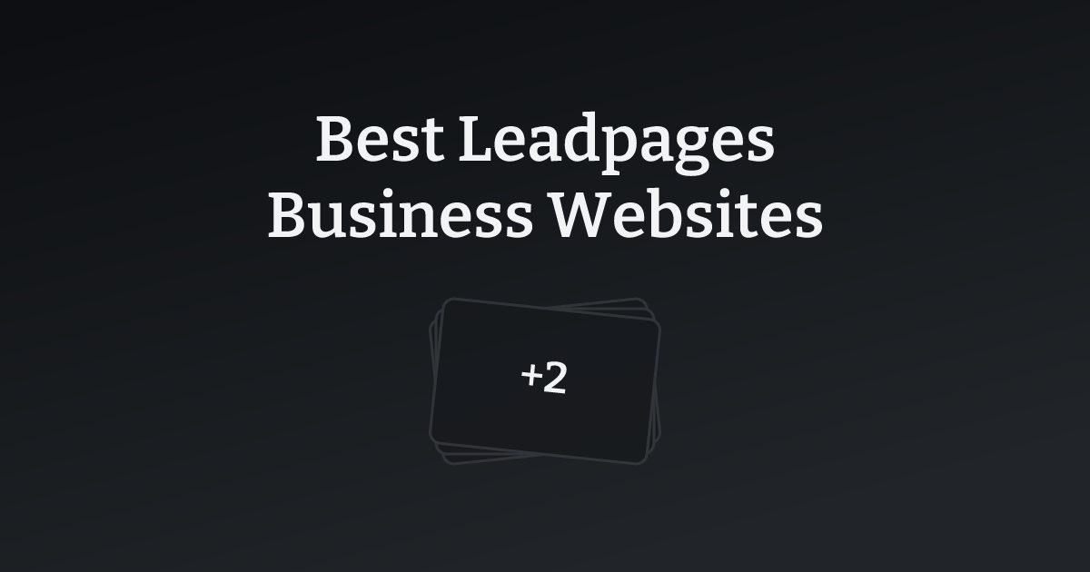 Best Leadpages Business Websites with count