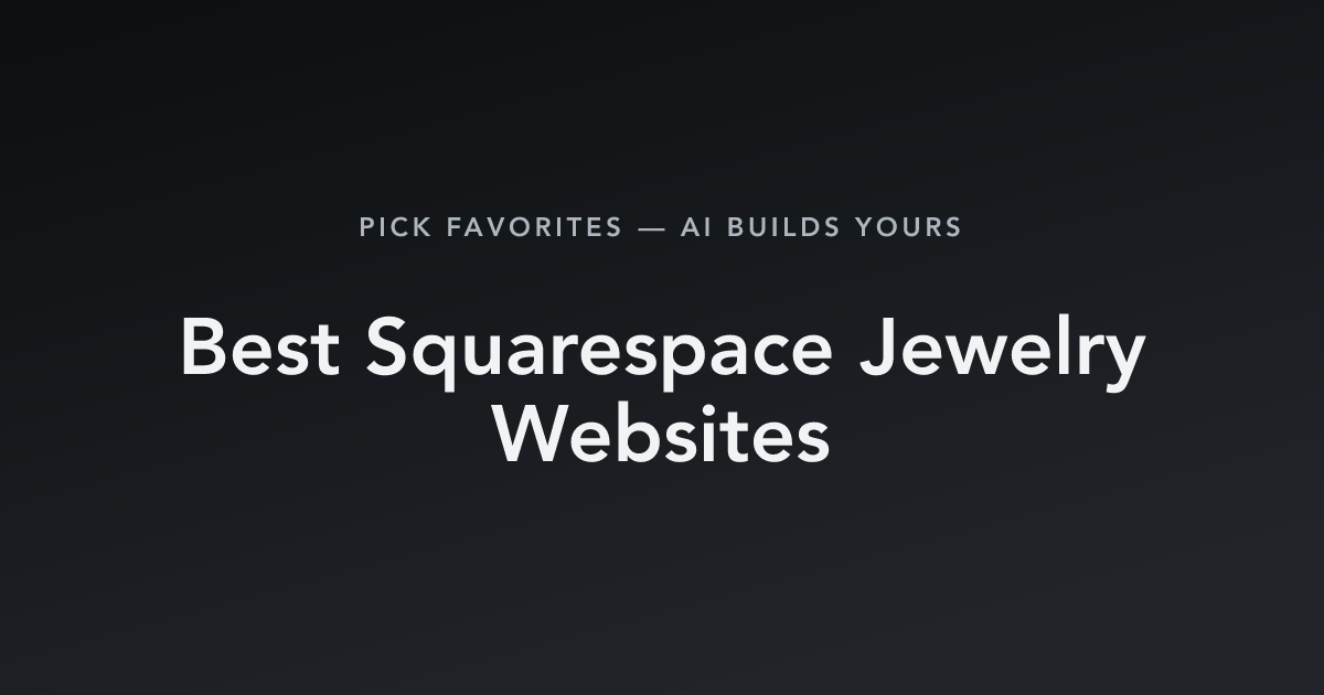 Best Squarespace Jewelry Websites with count