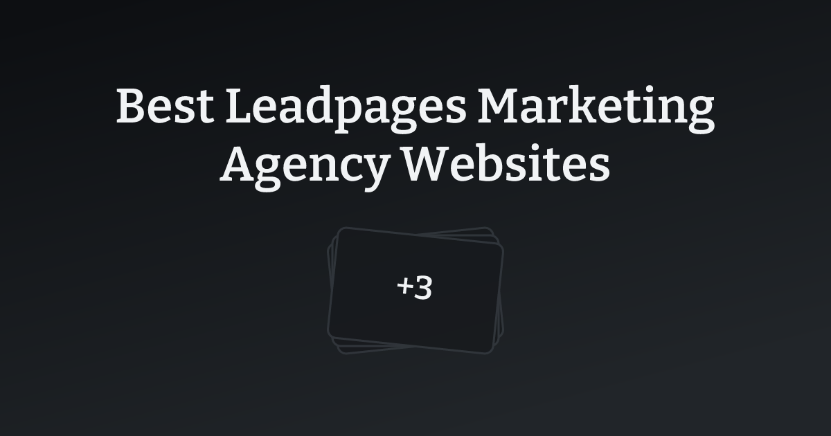 Best Leadpages Marketing Agency Websites with count