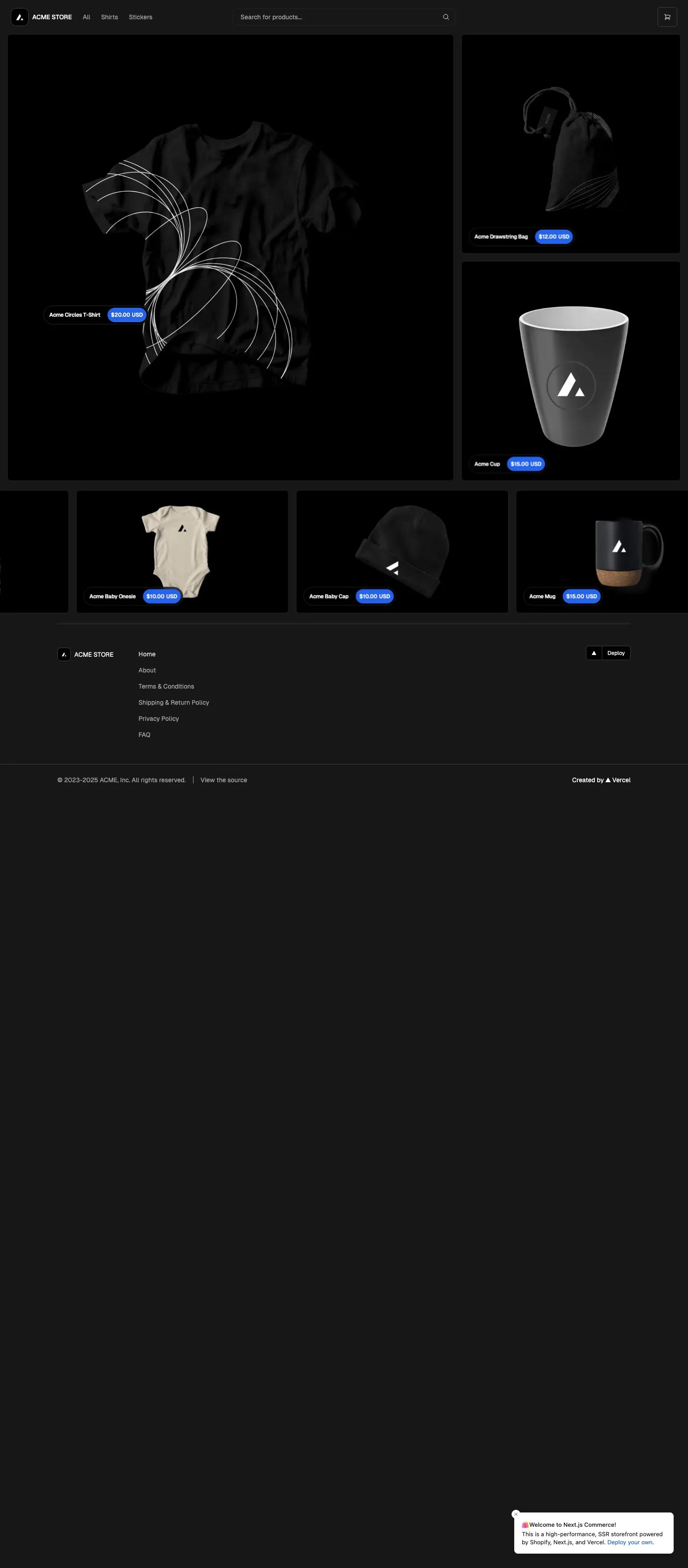 Next.js Commerce screenshot