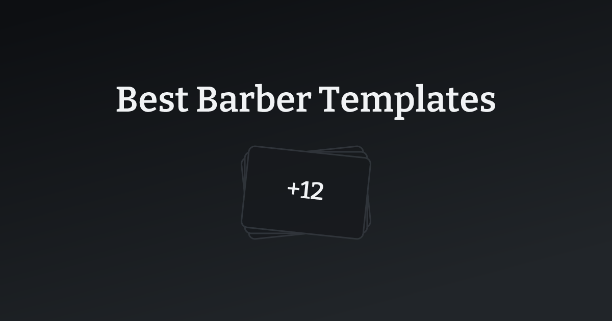 Best Barber Templates with count