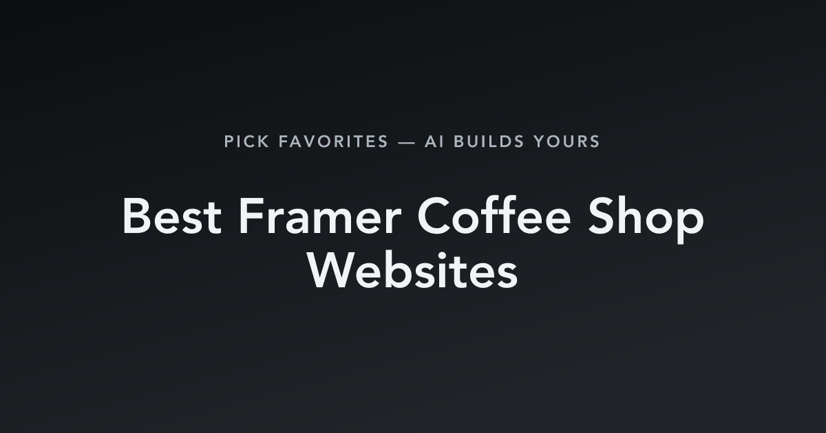 Best Framer Coffee Shop Websites with count