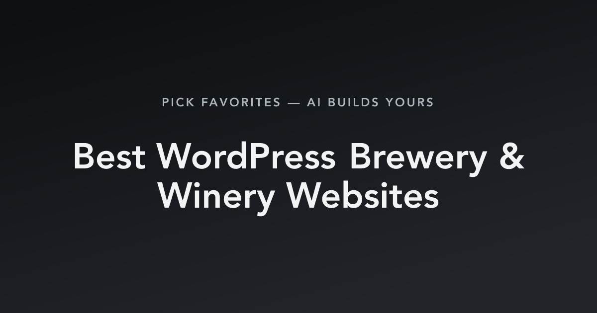 Best WordPress Brewery & Winery Websites with count
