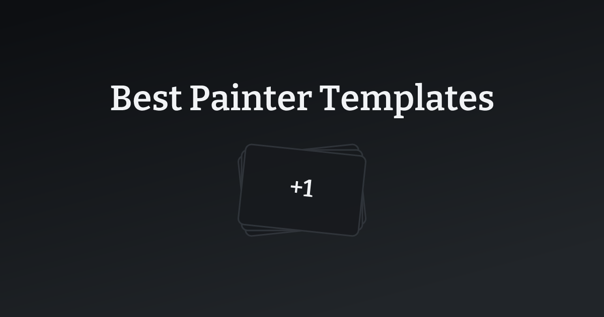 Best Painter Templates with count