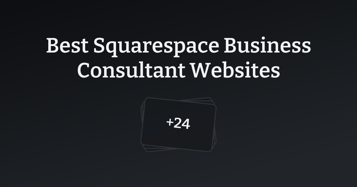 Best Squarespace Business Consultant Websites with count