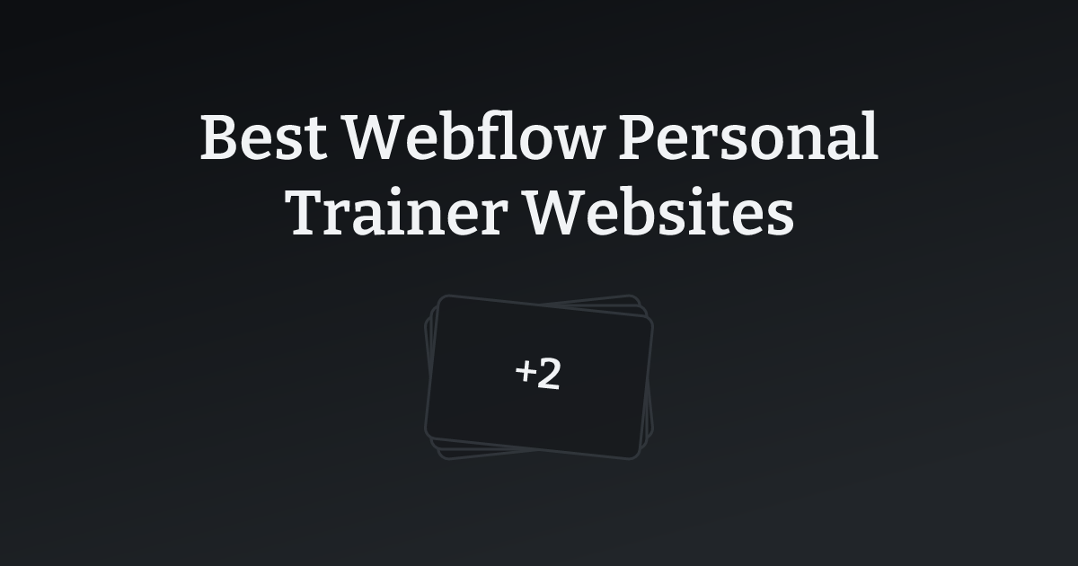 Best Webflow Personal Trainer Websites with count