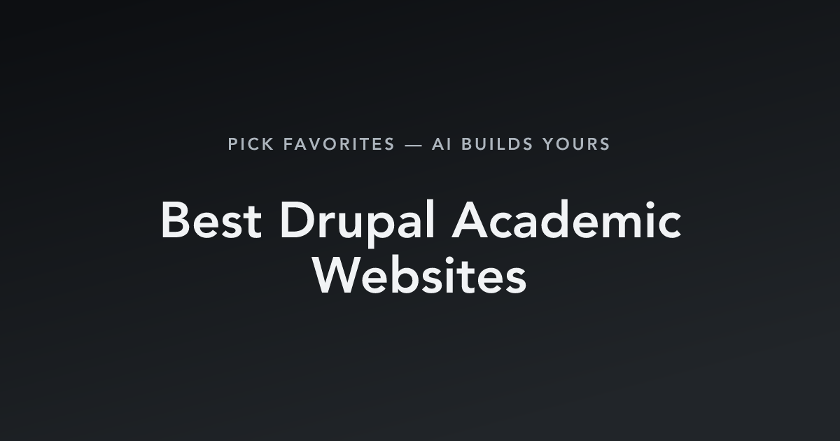 Best Drupal Academic Websites with count