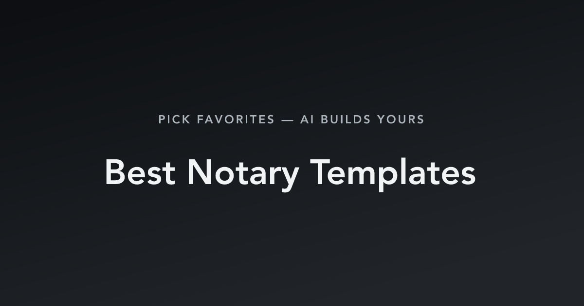 Best Notary Templates with count