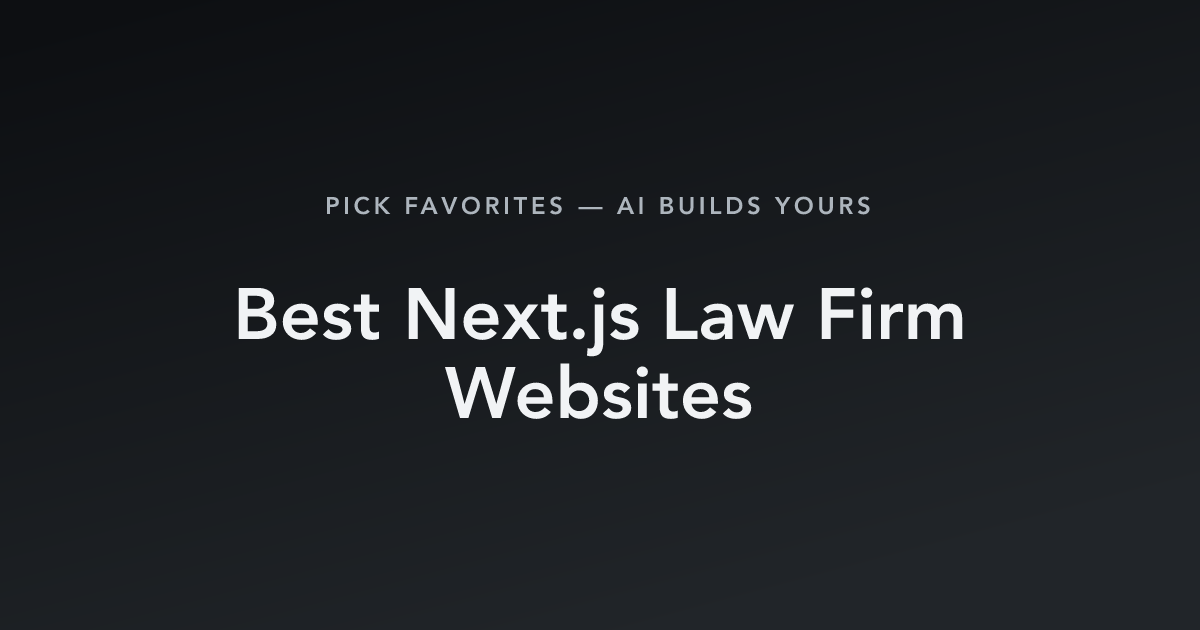 Best Next.js Law Firm Websites with count