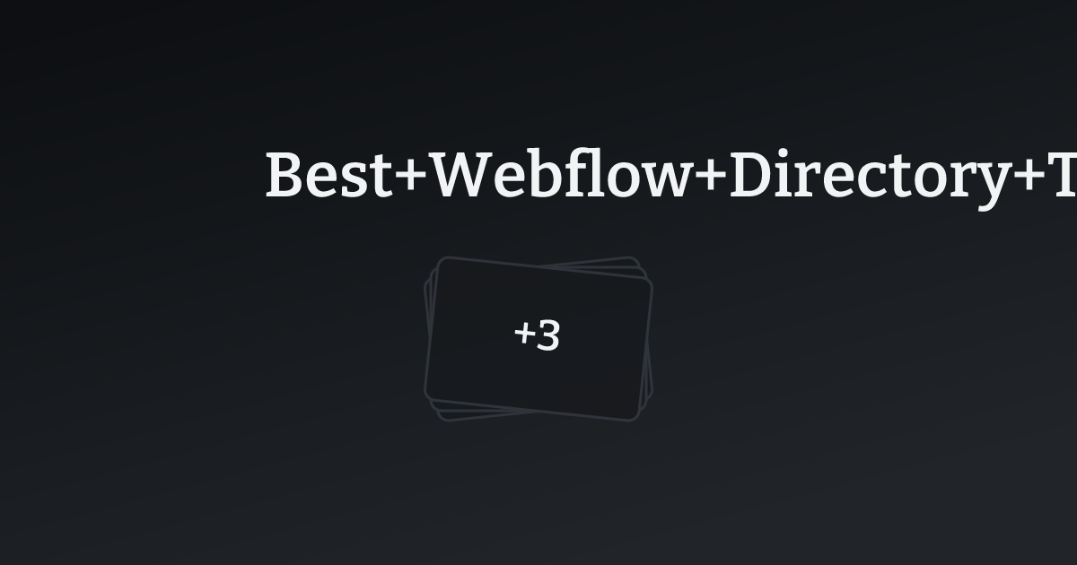 Best Webflow Directory Templates with count