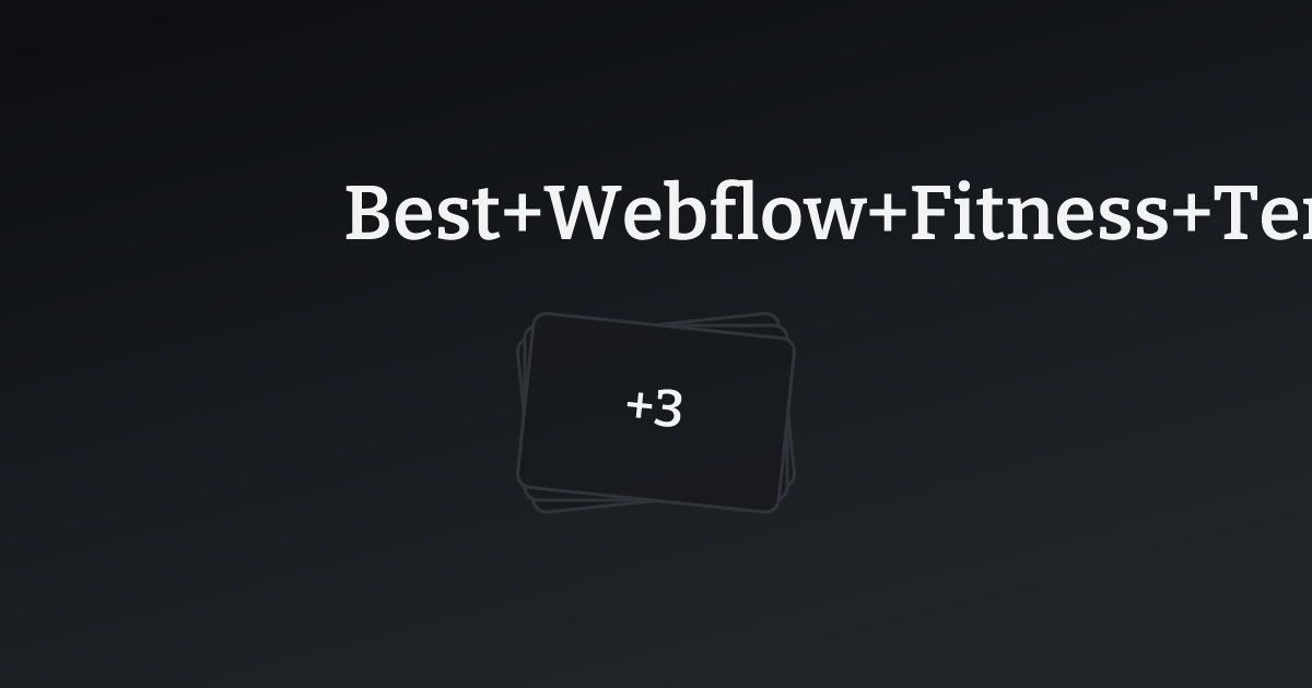 Best Webflow Fitness Templates with count