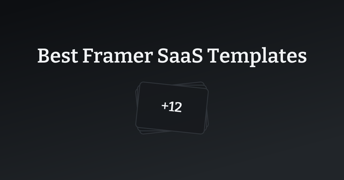 Best Framer SaaS Templates with count