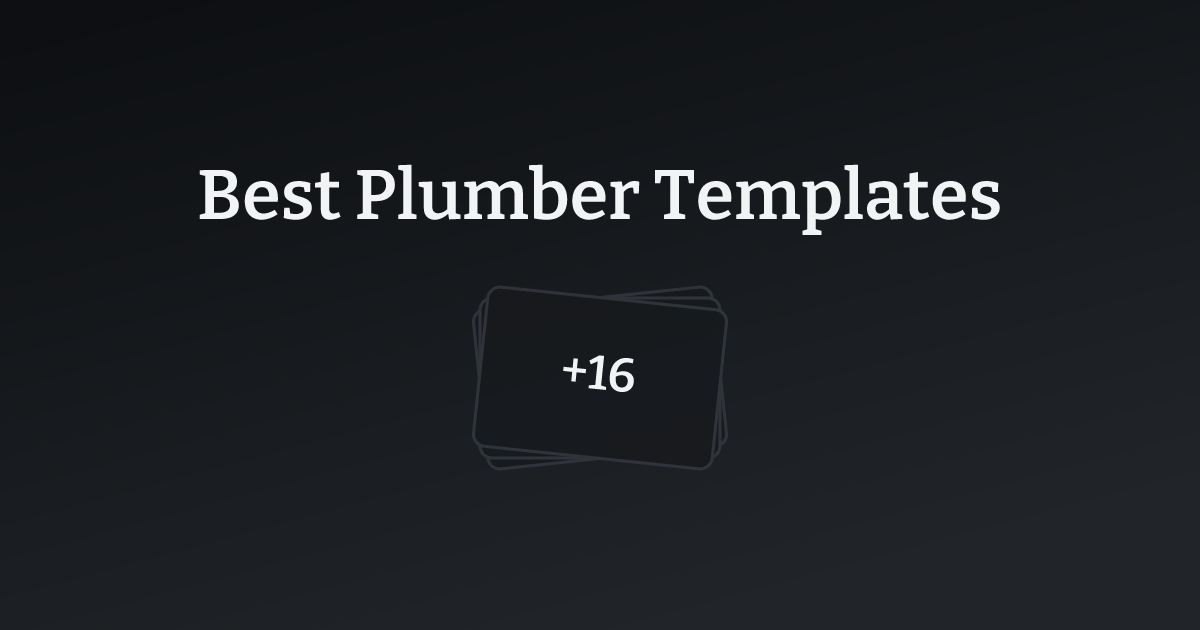 Best Plumber Templates with count