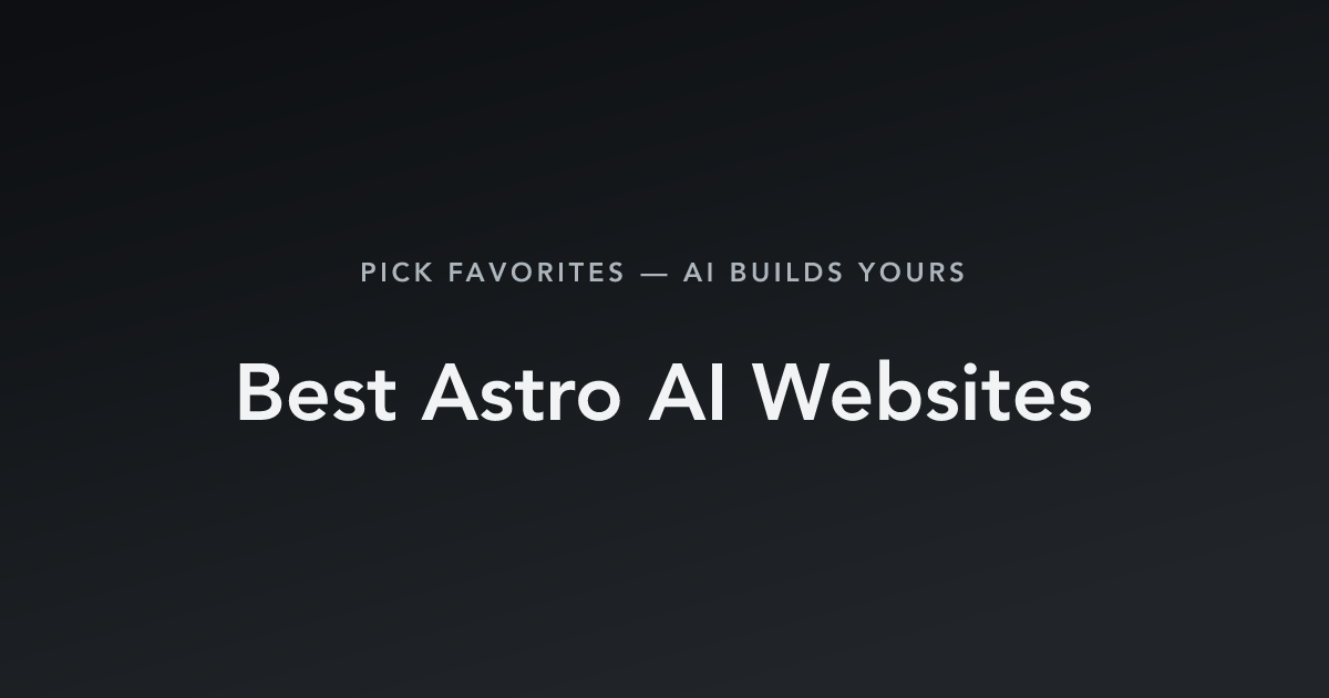 Best Astro AI Websites with count