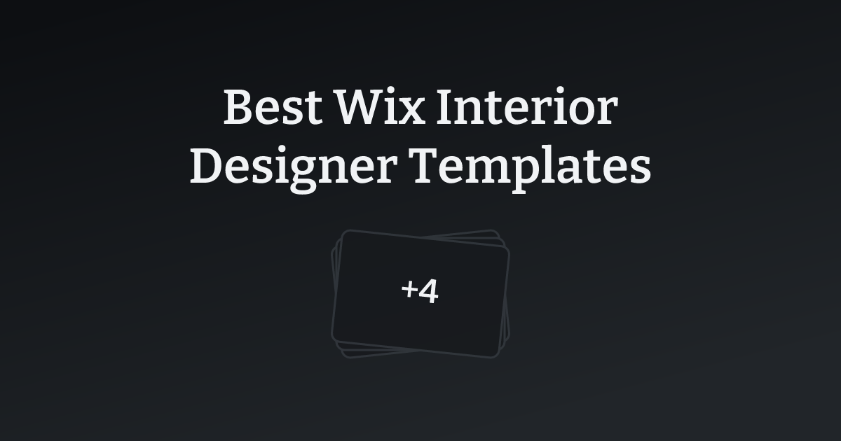 Best Wix Interior Designer Templates with count