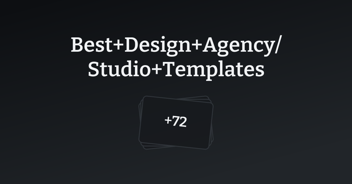 Best Design Agency/Studio Templates with count
