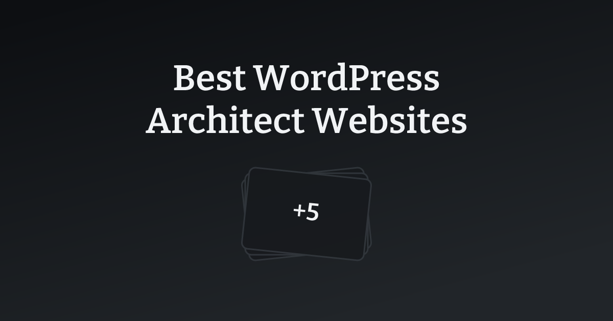 Best WordPress Architect Websites with count