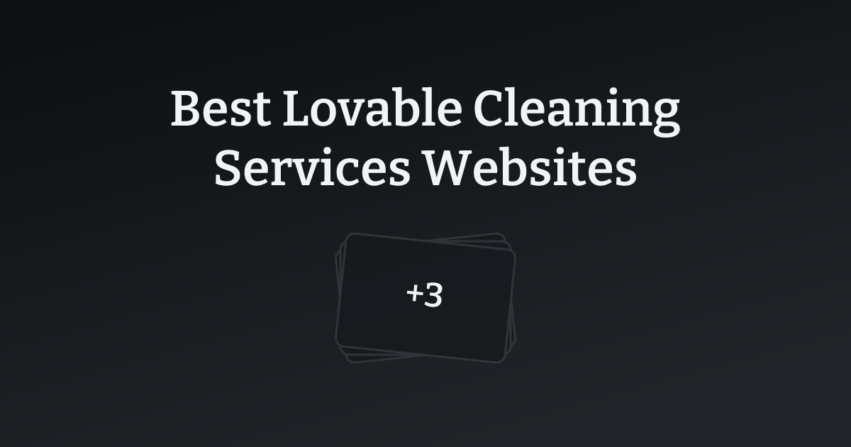Best Lovable Cleaning Services Websites with count