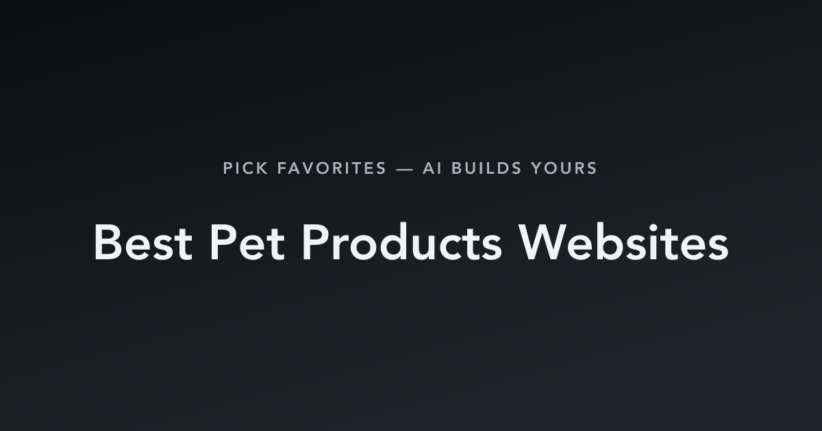 Best Pet Products Websites with count