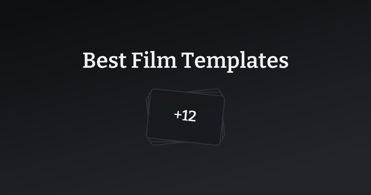 Best Film Templates with count