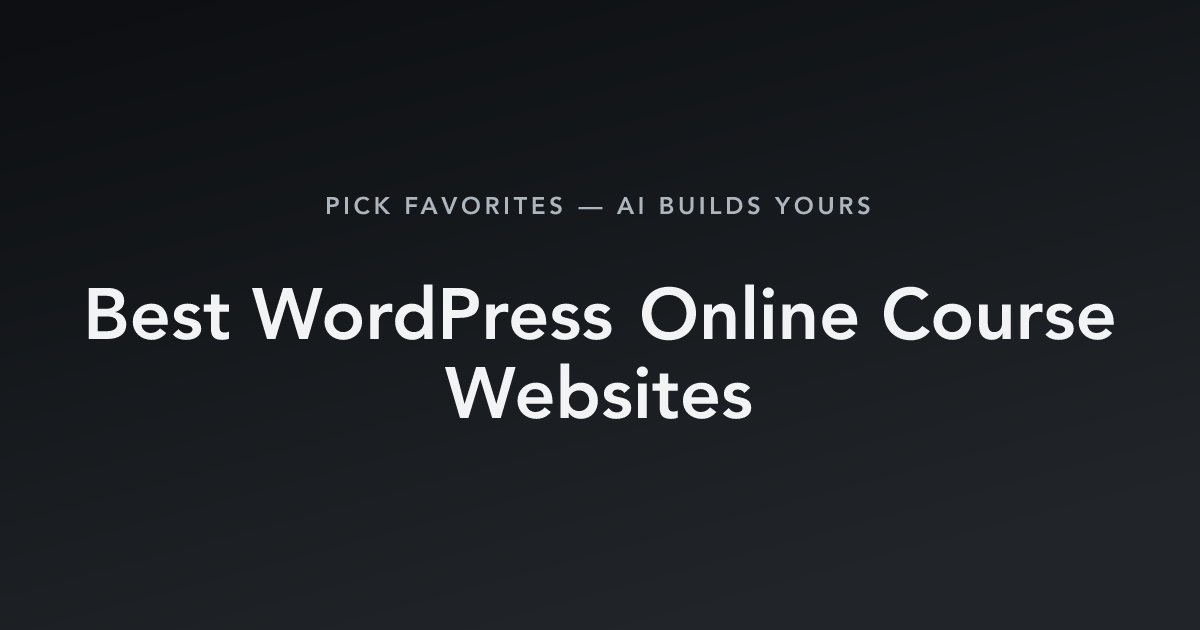 Best WordPress Online Course Websites with count