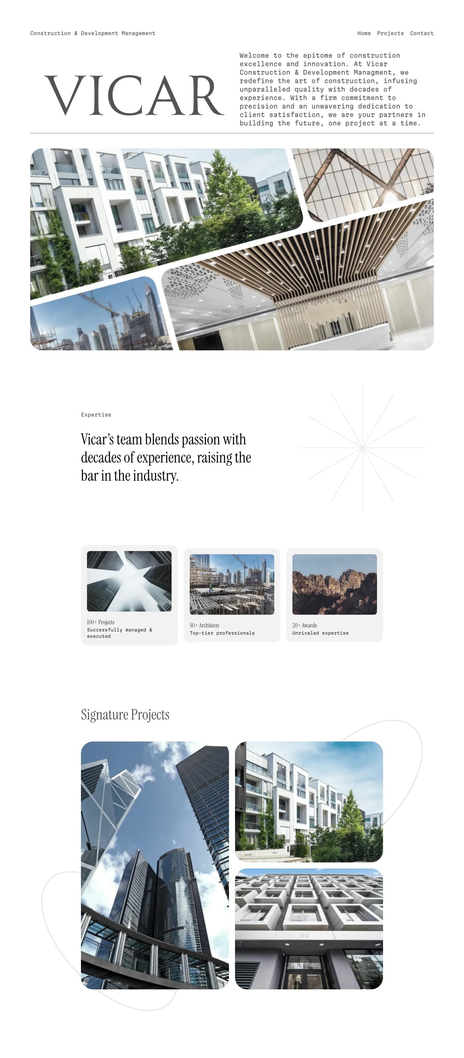 Vicar Construction & Development Management screenshot