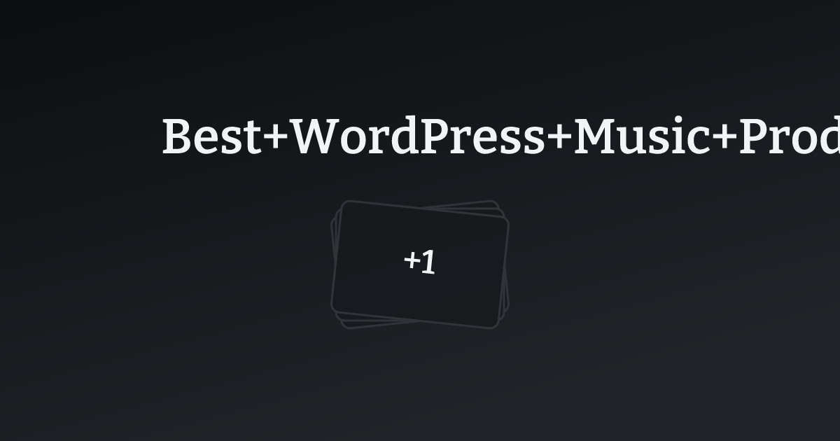 Best WordPress Music Producer Websites with count
