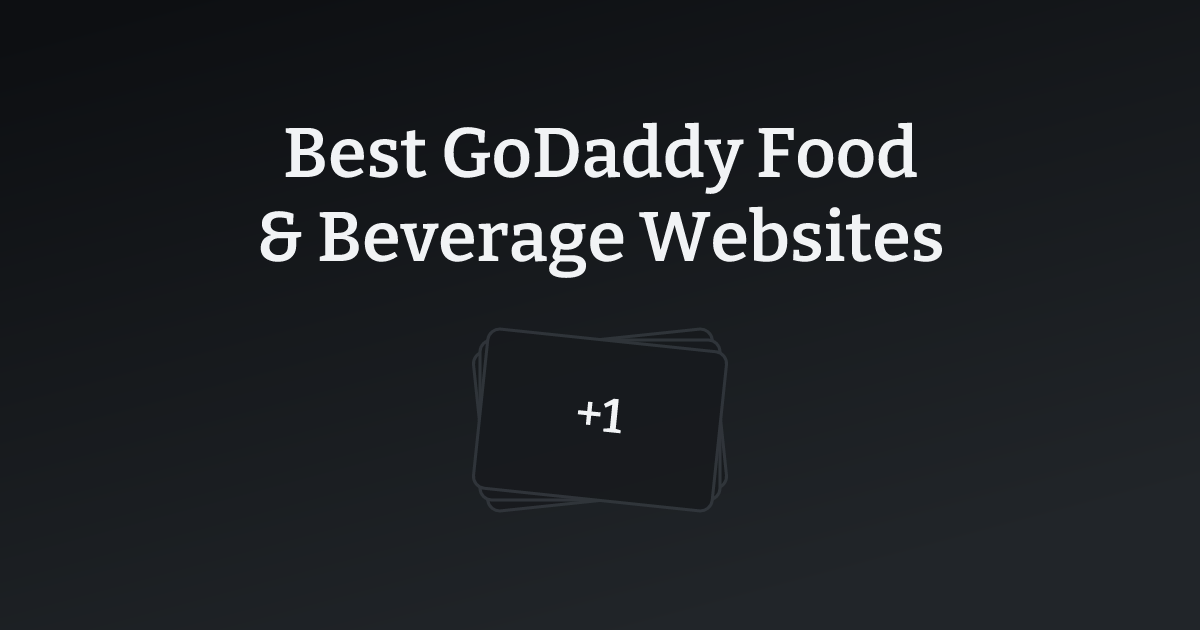 Best GoDaddy Food & Beverage Websites with count