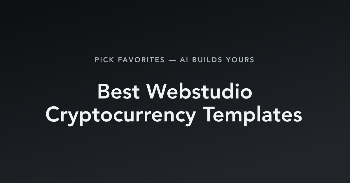 Best Webstudio Cryptocurrency Templates with count