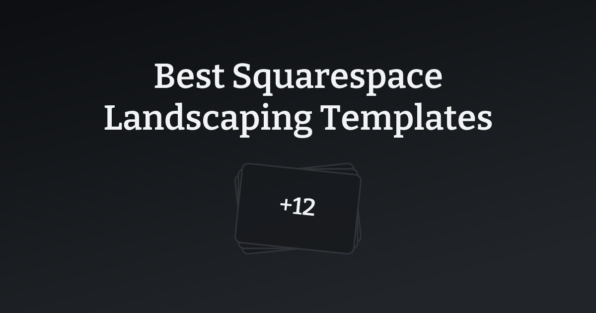 Best Squarespace Landscaping Templates with count