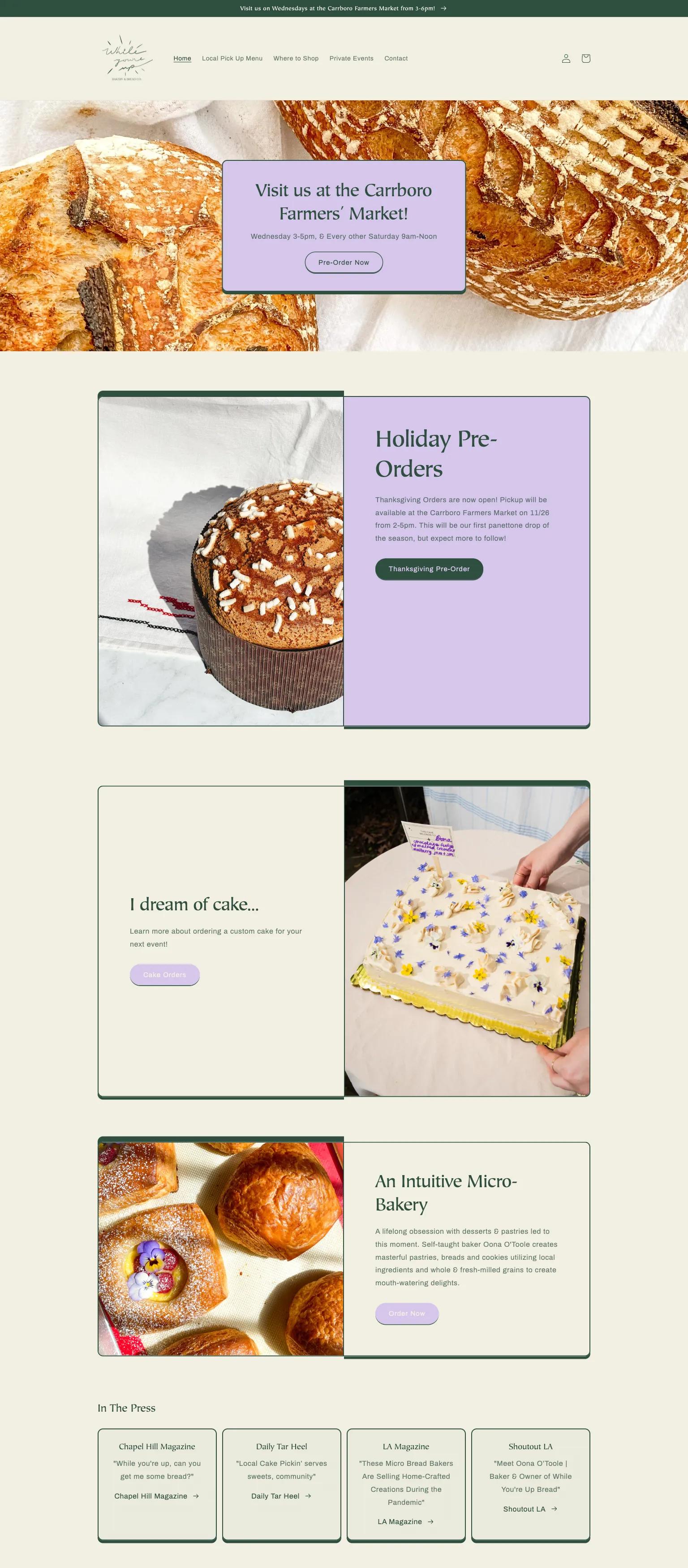 While You're Up Bakery screenshot