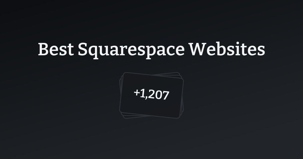 Best Squarespace Websites with count