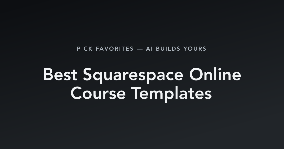 Best Squarespace Online Course Templates with count