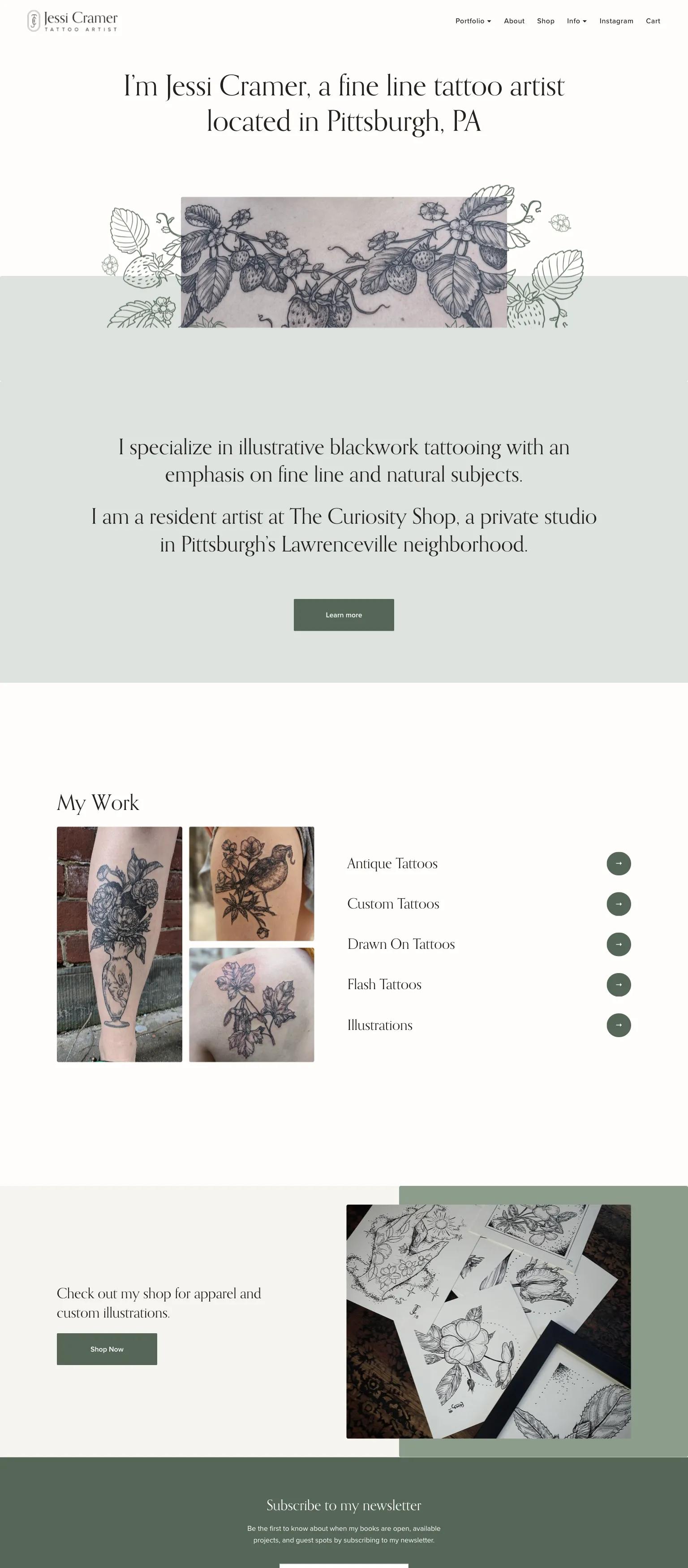 Jessi Cramer Tattoo Artist screenshot