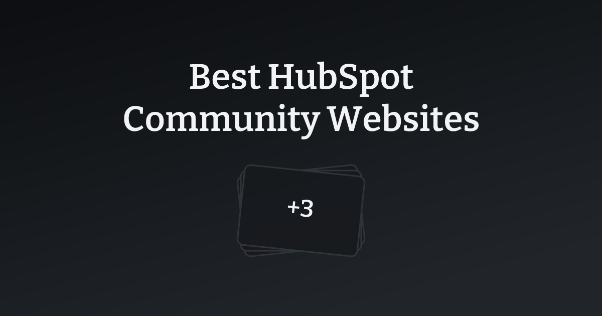 Best HubSpot Community Websites with count