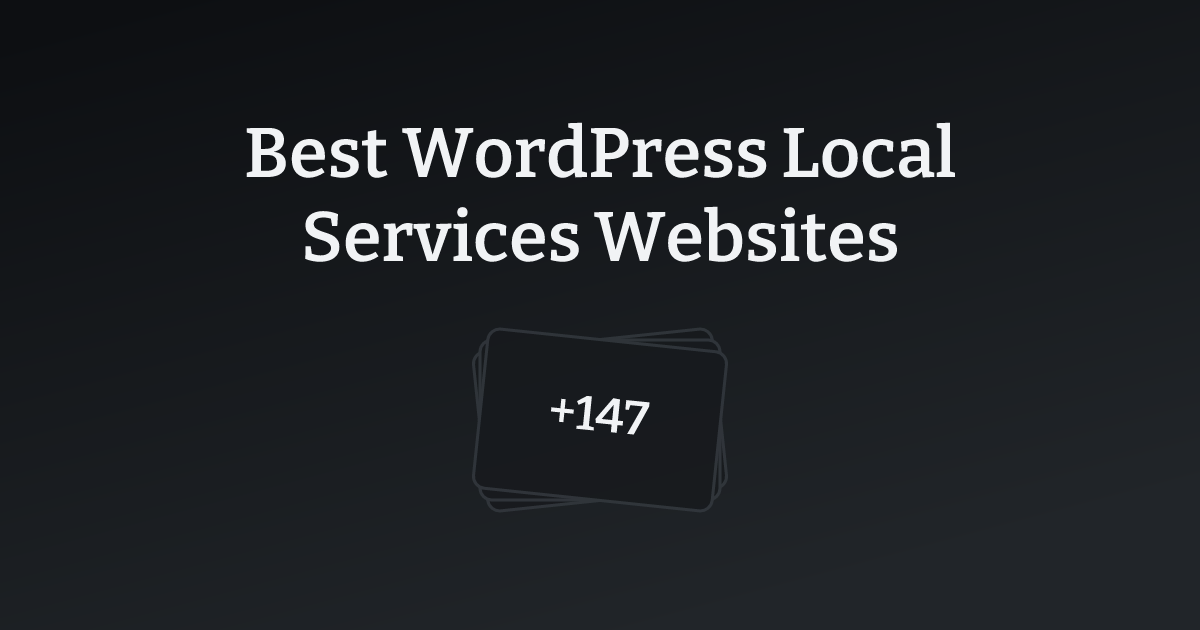 Best WordPress Local Services Websites with count