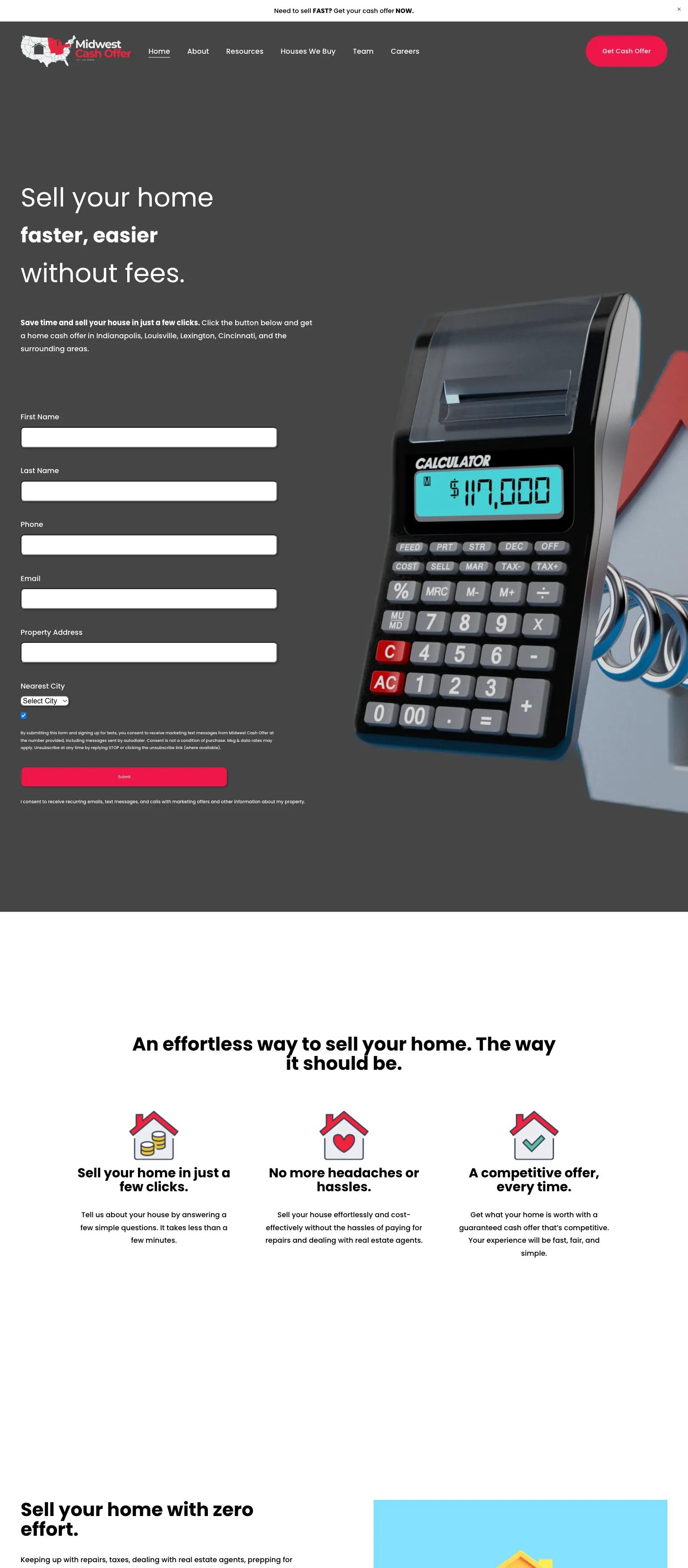 Midwest Cash Offer screenshot