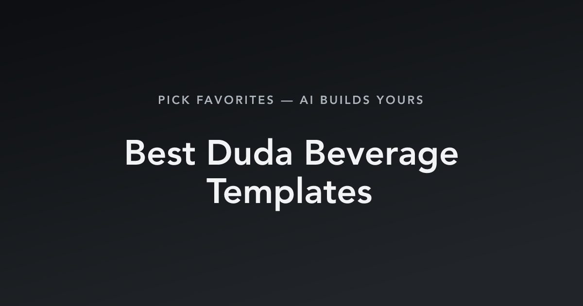 Best Duda Beverage Templates with count