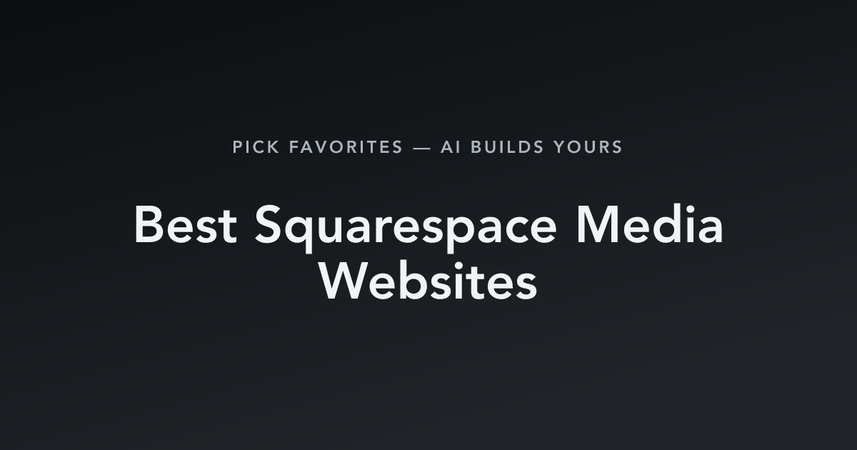 Best Squarespace Media Websites with count