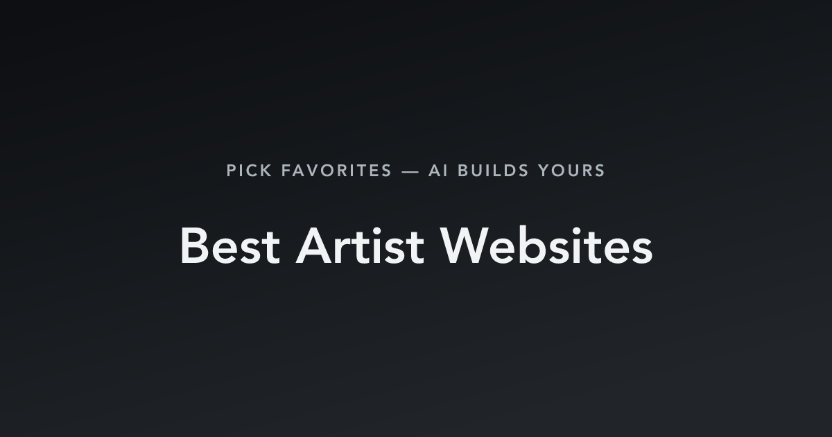 Best Artist Websites with count