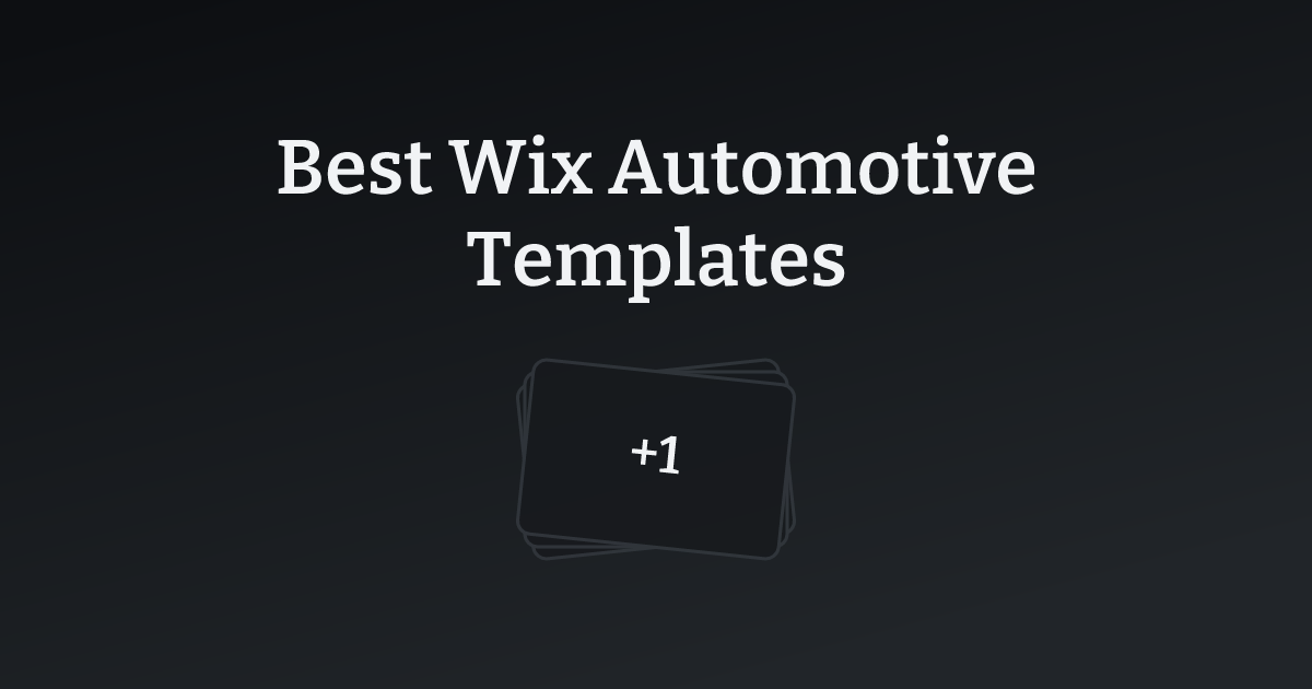 Best Wix Automotive Templates with count